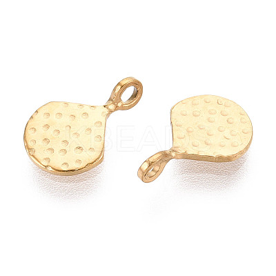 304 Stainless Steel Teardrop Charms STAS-T072-41G-1