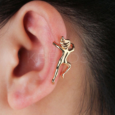 Brass Cuff Earrngs WGD90F7-06-1