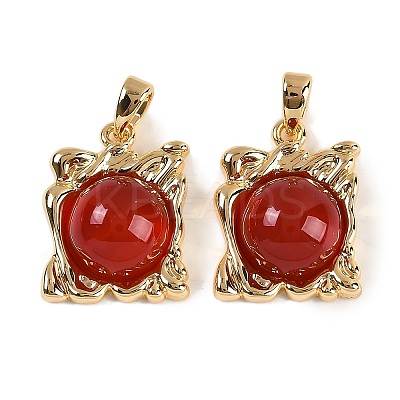 Natural Carnelian(Dyed & Heated) Pendants KK-P283-52G-1