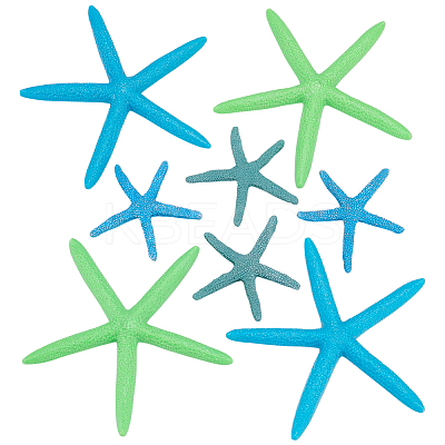 8Pcs 4 Styles Resin & Acrylic Artificial Starfish Ornaments OACR-WR0001-07-1