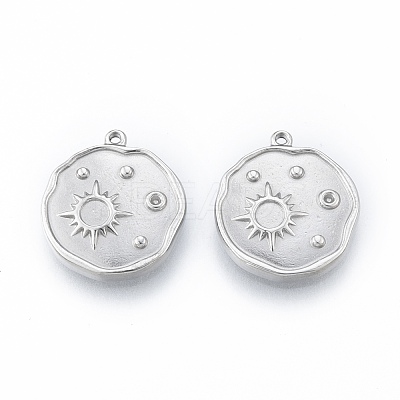 Tarnish Resistant 304 Stainless Steel Pendant Rhinestone Settings STAS-N097-251P-1