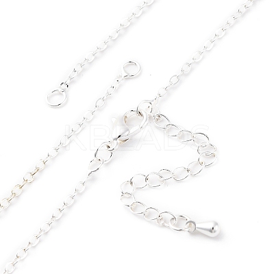 Brass Cable Chain Necklace Making NJEW-D302-80S-1