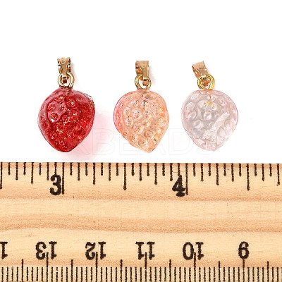 30Pcs 3 Colors Two Tone Transparent Spray Painted Glass Pendants GLAA-FP0001-27-1