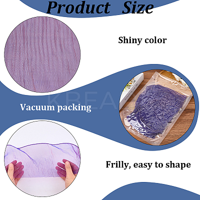 10 Yards Lucency Polyester Pleated Lace Trim OCOR-GF0004-74I-1