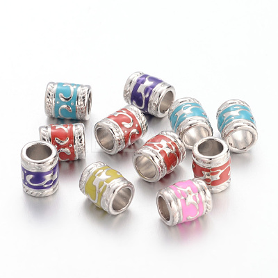 Enamel Alloy European Beads EA8640-1