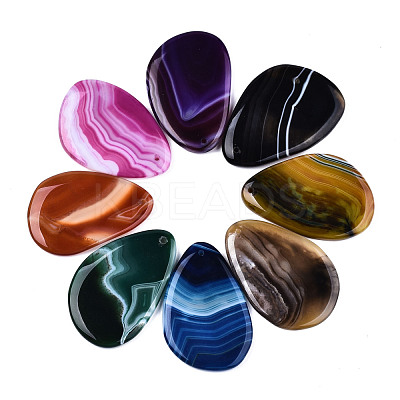 Dyed Natural Brazilian Agate Big Pendants G-T104-16M-1