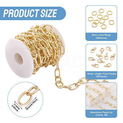 DIY Aluminium Paperclip Chains Bracelets/Necklaces Making Kit DIY-TA0012-92-1