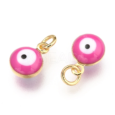 Brass Enamel Beads X-KK-B024-02G-B-1