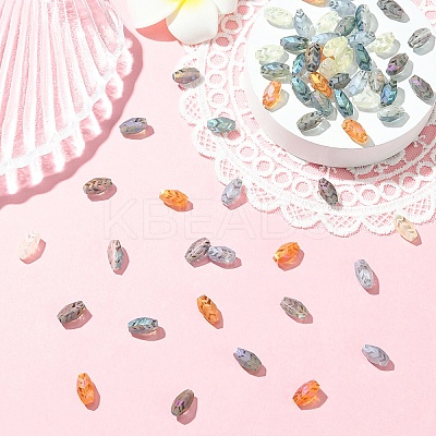 60Pcs 6 Colors Transparent Electroplate Glass Beads EGLA-YW0005-38-1