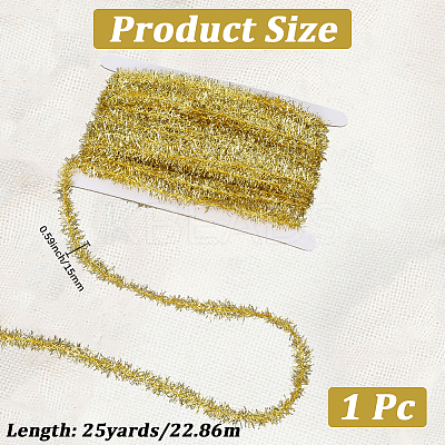 25 Yards Polyester Filigree Sparkle Tinsel Hanging Garland DIY-CY0001-97C-1