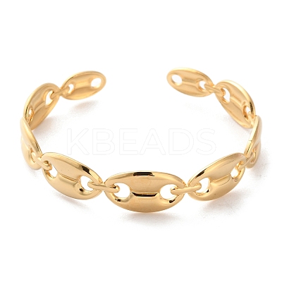 304 Stainless Steel Cuff Bangles for Women BJEW-K263-05G-08-1