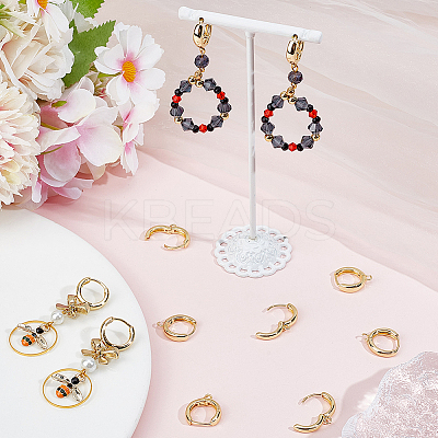 10Pairs Brass Hoop Earrings EJEW-BBC0001-55-1
