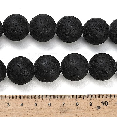 Natural Lava Rock Round Beads Strands G-M169-20mm-03-1