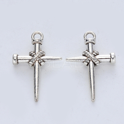Tibetan Style Alloy Pendants X-TIBE-R316-109AS-RS-1