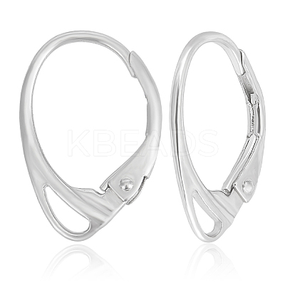 2Pcs 925 Sterling Silver Leverback Earring Findings STER-BC0003-08P-1