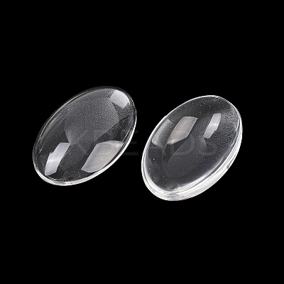 Transparent Oval Glass Cabochons X-GGLA-R022-30x20-1
