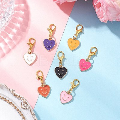 Alloy Enamel Pendant Decorations HJEW-JM03896-1