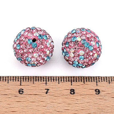 Polymer Clay Pave Rhinestone Beads RB-T018-01J-1