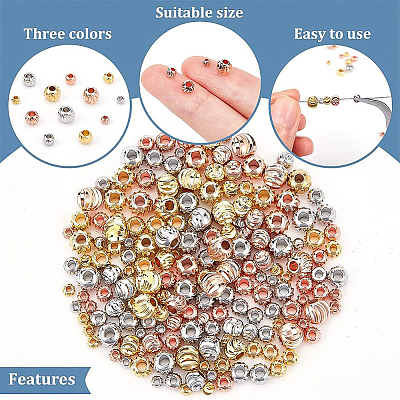 192Pcs 12 Style Brass Beads KK-BC0009-10-1