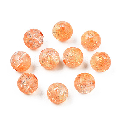 Transparent Crackle Acrylic Beads CACR-N002-08A-1