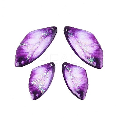 Transparent Epoxy Resin Pendants RESI-T057-31B-1
