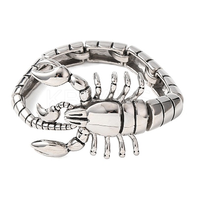304 Stainless Steel Link Chain Bracelets for Women Men BJEW-P386-05AS-1