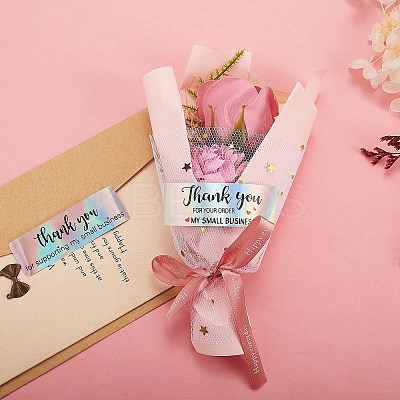 3Roll 3 Style Hot Stamping Self-Adhesive Paper Gift Tag Youstickers DIY-SZ0007-41-1