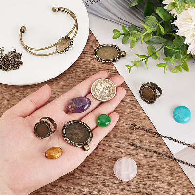 DIY Natural Mixed Stone Jewelry Set Making Kit DIY-SC0018-22-1