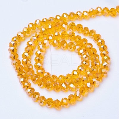 Electroplate Glass Beads Strands EGLA-A034-T6mm-B-1