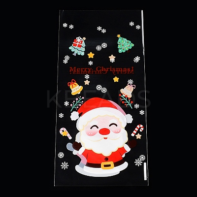 Christmas Theme Self-adhesive Plastic Bakeware Bag ABAG-F006-03-1