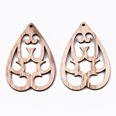 Unfinished Hollow Wood Big Pendants WOOD-N006-123-1
