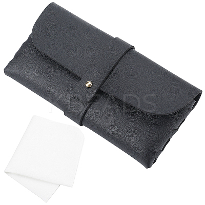 1Pc Rectangle Shape PVC Leather Eyeglass Cases AJEW-CN0003-63B-1