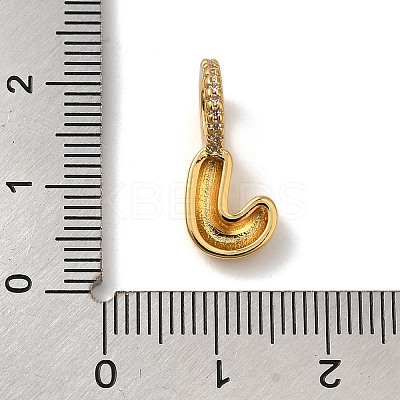 Brass Micro Pave Cubic Zirconia Pendants KK-K345-13J-G-1