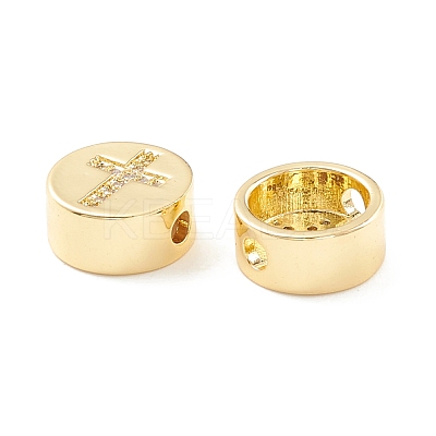 Rack Plating Eco-Friendly Brass Beads KK-K267-03G-1