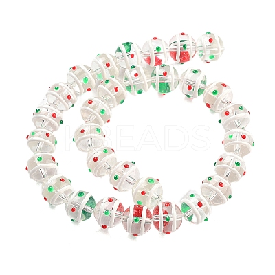 Glass with Enamel Beads Strands GLAA-M047-01C-1