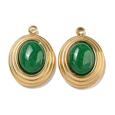 Natural Green Jade Dyed Pendants STAS-L025-007G-03-1