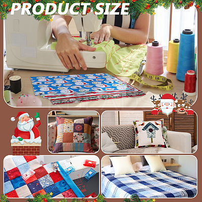 Christmas Theme Cotton Fabric DIY-WH0750-023-1