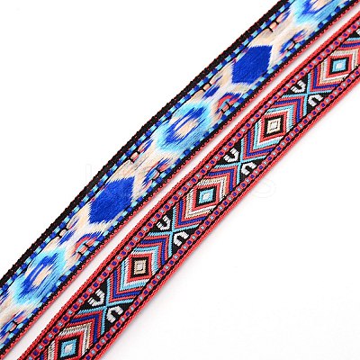 Ethnic Style Embroidery Polycotton Ribbons OCOR-WH0066-31D-1