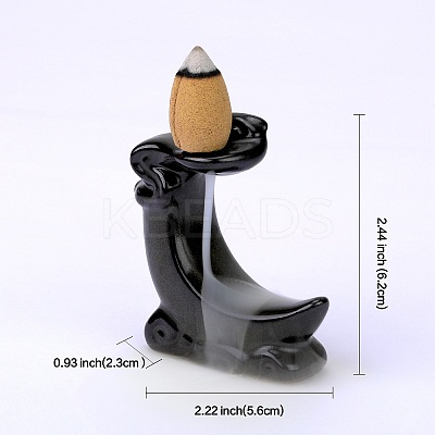 Moon Shape Ceramics Ornaments Backflow Incense Mini Incense Burner Decorative Gifts JX862A-1