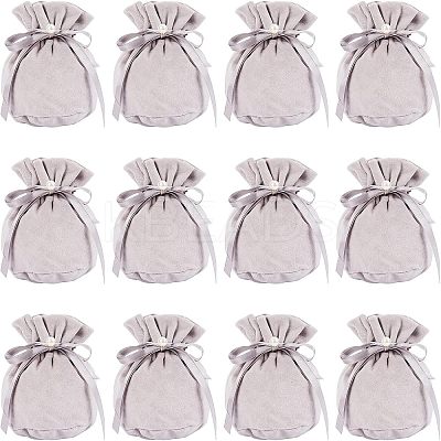 Velvet Jewelry Bags with Drawstring & Plastic Imitation Pearl TP-NB0001-20D-1