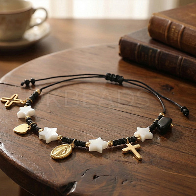 Religious 304 Stainless Steel Charm Bracelets KS0574-1
