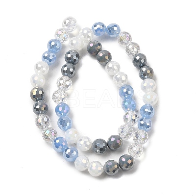 Electroplate Glass Beads Strands EGLA-D300-06-8mm-05-1