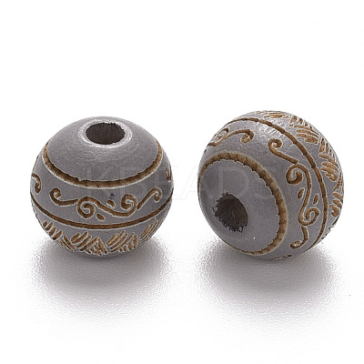 Painted Natural Wood Beads WOOD-N006-02A-08-1