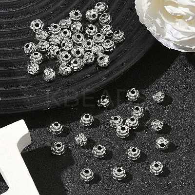 Tibetan Style Alloy Flower Spacer Beads TIBEB-O004-74-1