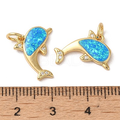 Rack Plating Brass Micro Pave Clear Cubic Zirconia Pendants KK-P268-15G-1