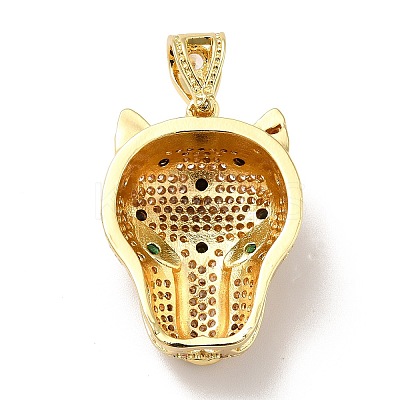 Brass Cubic Zirconia Pendants KK-H433-44G-1