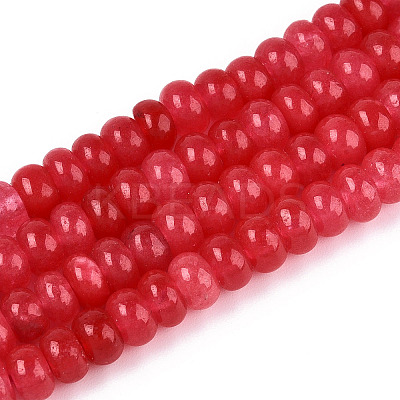 Dyed Natural White Jade Beads Strands X-G-T139-59A-05-1
