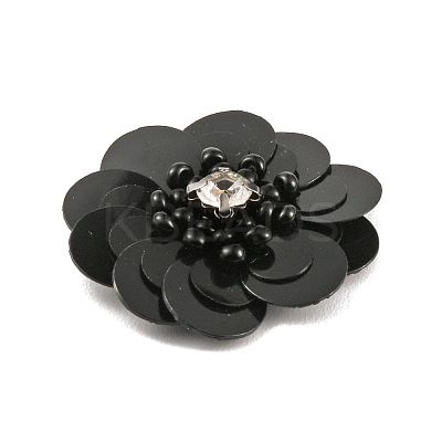 Flower Shape PVC Sequin/Paillette Beading Appliques DIY-WH0308-287F-1