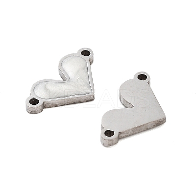 304 Stainless Steel White Enamel Connector Charms STAS-Z078-12P-1