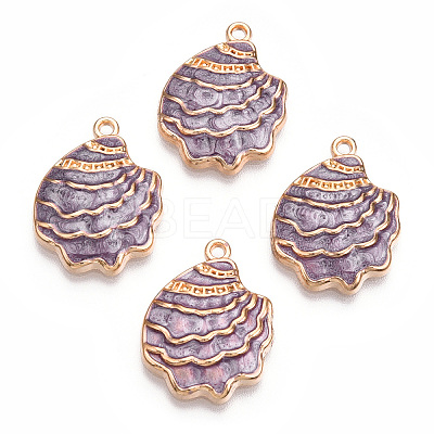 Rack Plating Alloy Enamel Pendant ENAM-Q449-12G-02-1